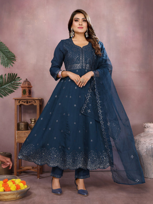 Noor-e-Sapphire Anarkali Set