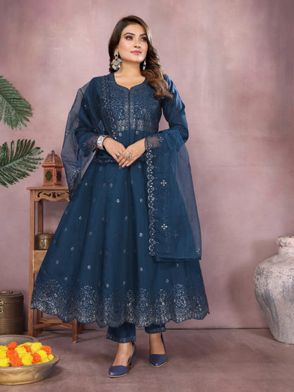 Noor-e-Sapphire Anarkali Set