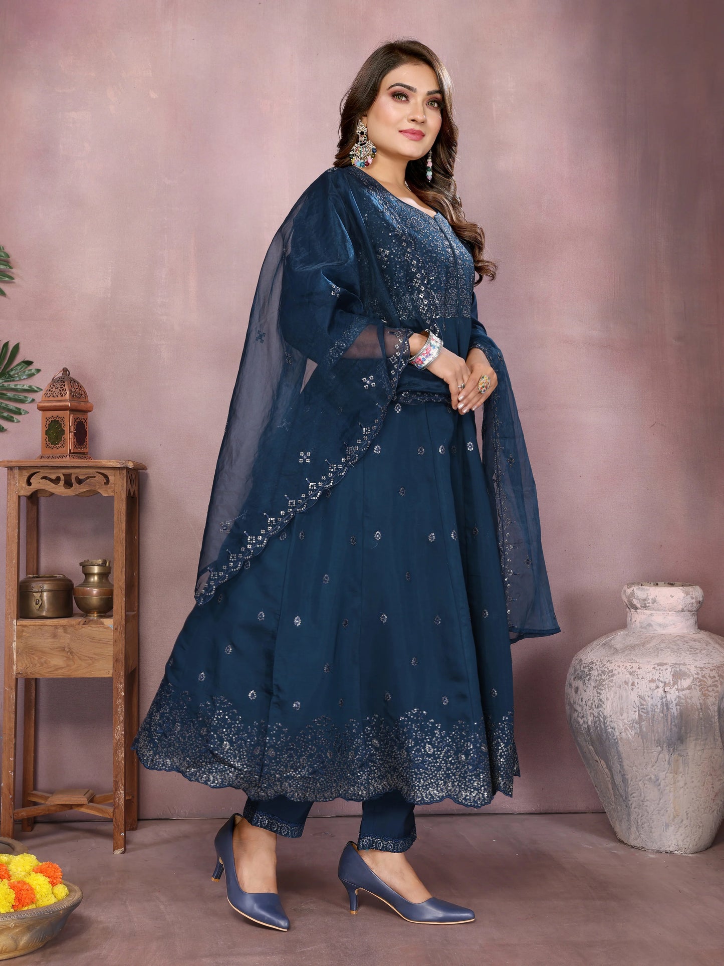 Noor-e-Sapphire Anarkali Set