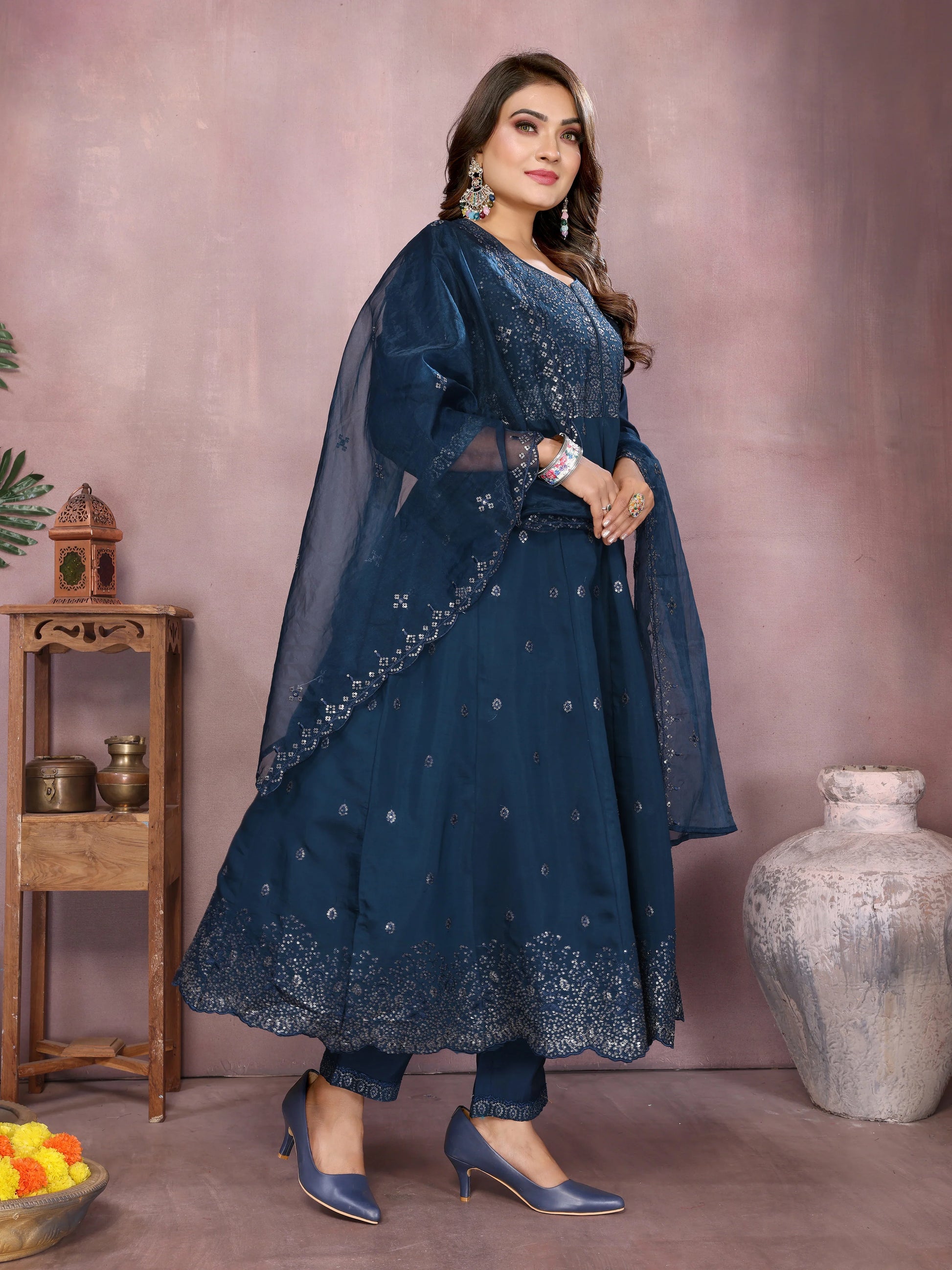 Noor-e-Sapphire Anarkali Set