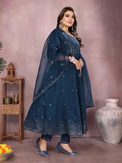 Noor-e-Sapphire Anarkali Set