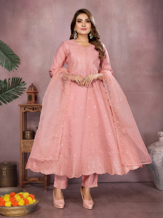Blush Elegance Anarkali Set