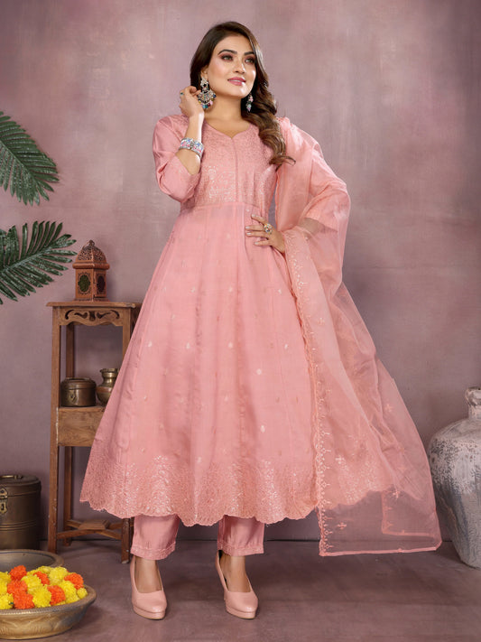 Blush Elegance Anarkali Set