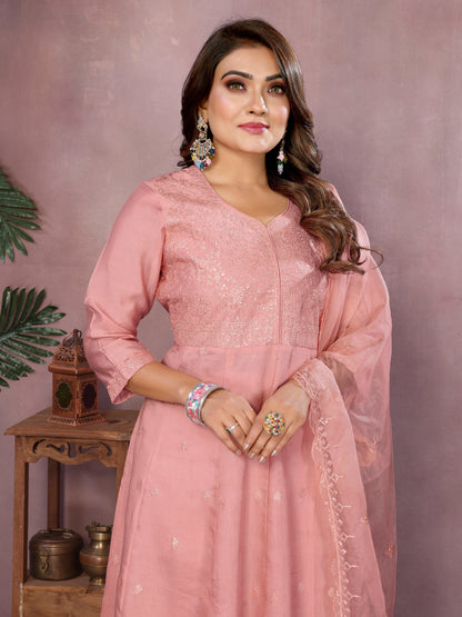 Blush Elegance Anarkali Set