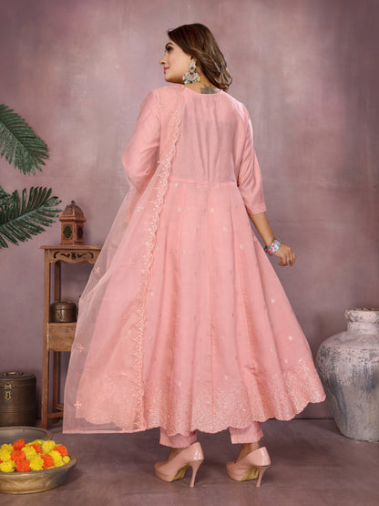 Blush Elegance Anarkali Set