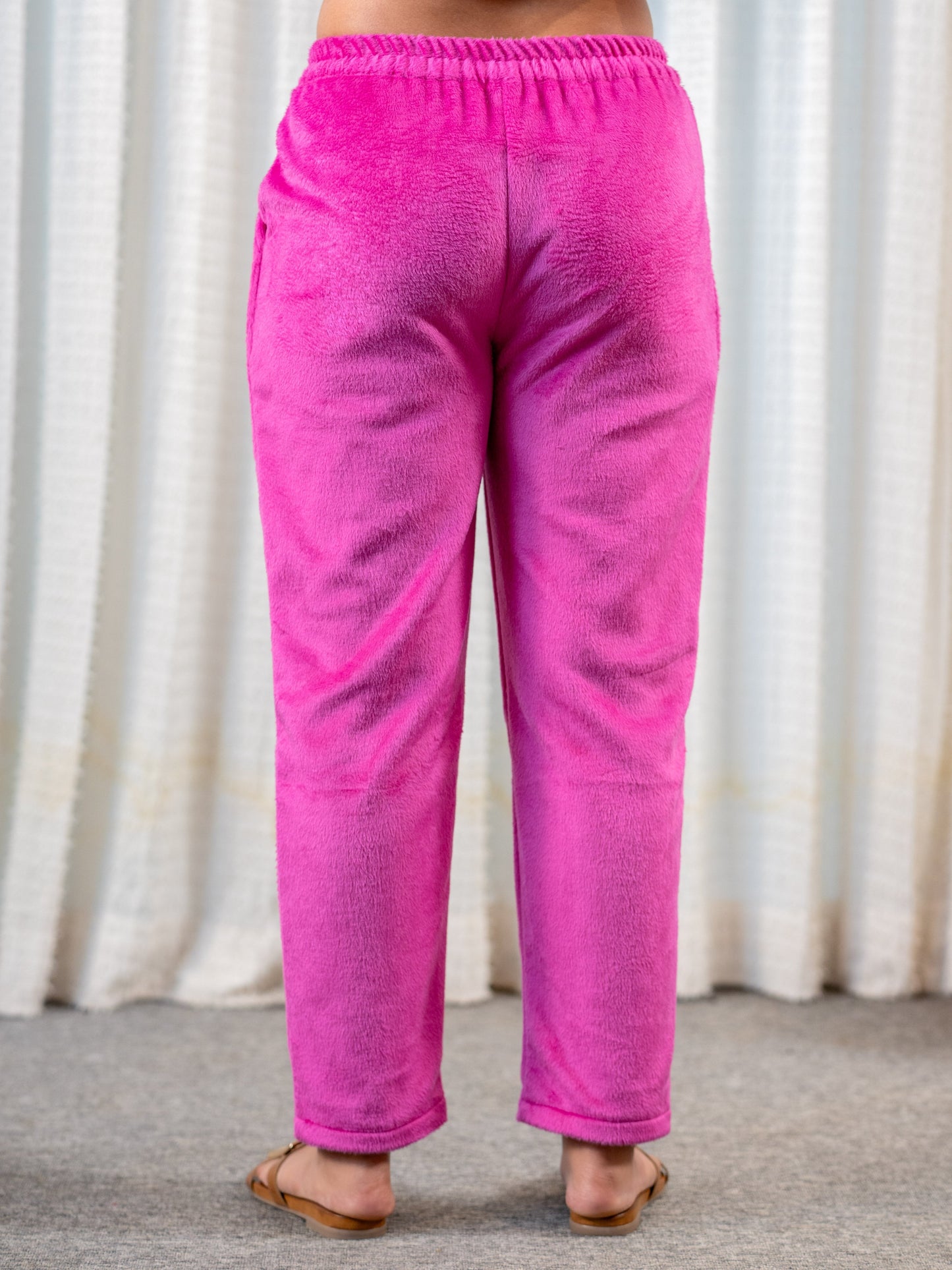 High Neck Super Soft Hot Pink Woollen Set