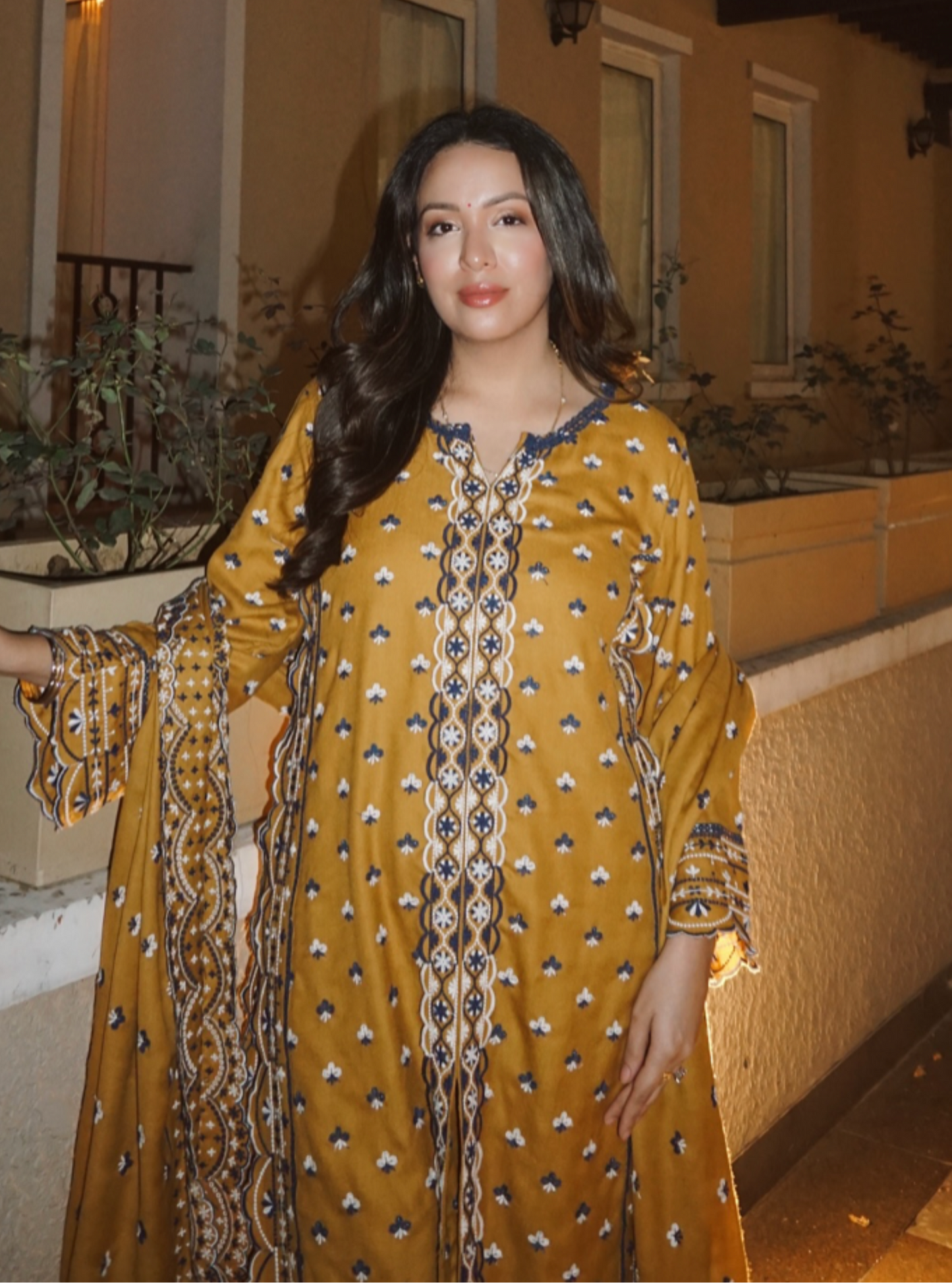 Tate Wool Mustard Kurta Set