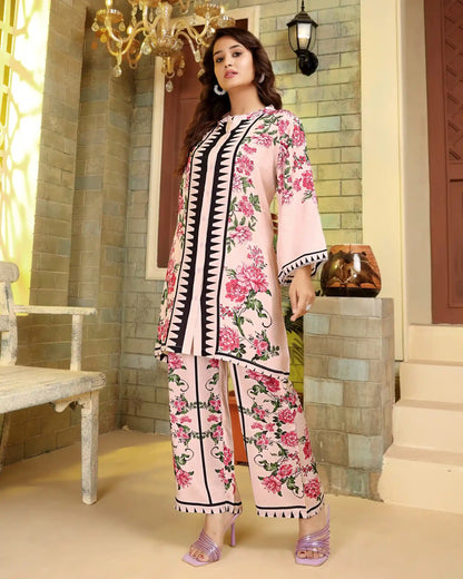 Comfortable Pink Summer Co-ord Set