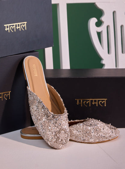 Rhida Silver Vegan Open Back Jutti