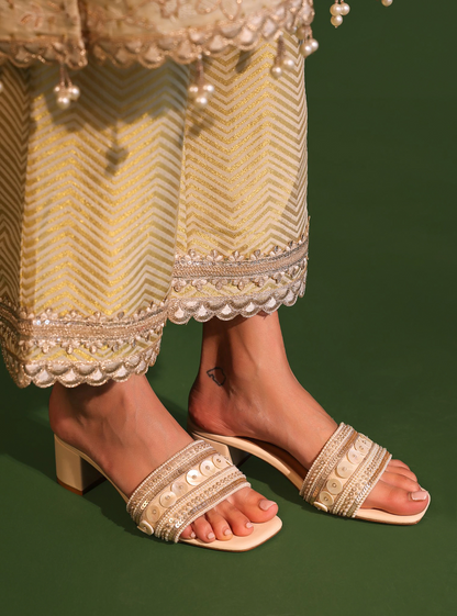 Kayla Off White Vegan Heel