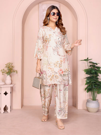 Ethereal Elegance – Pastel Floral Co-ord Set