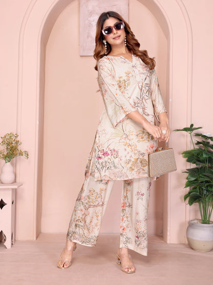 Ethereal Elegance – Pastel Floral Co-ord Set